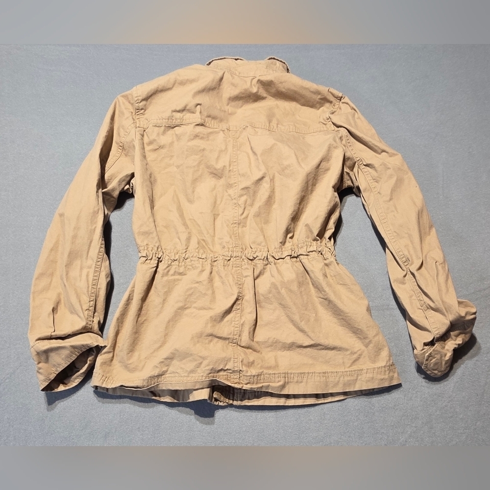Gap EUC Women's Cargo Utility Tan Jacket PTP 20 Length 24 - Picture 3 of 5